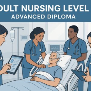 Adult Nursing Diploma Level 8 with students in clinical training setting