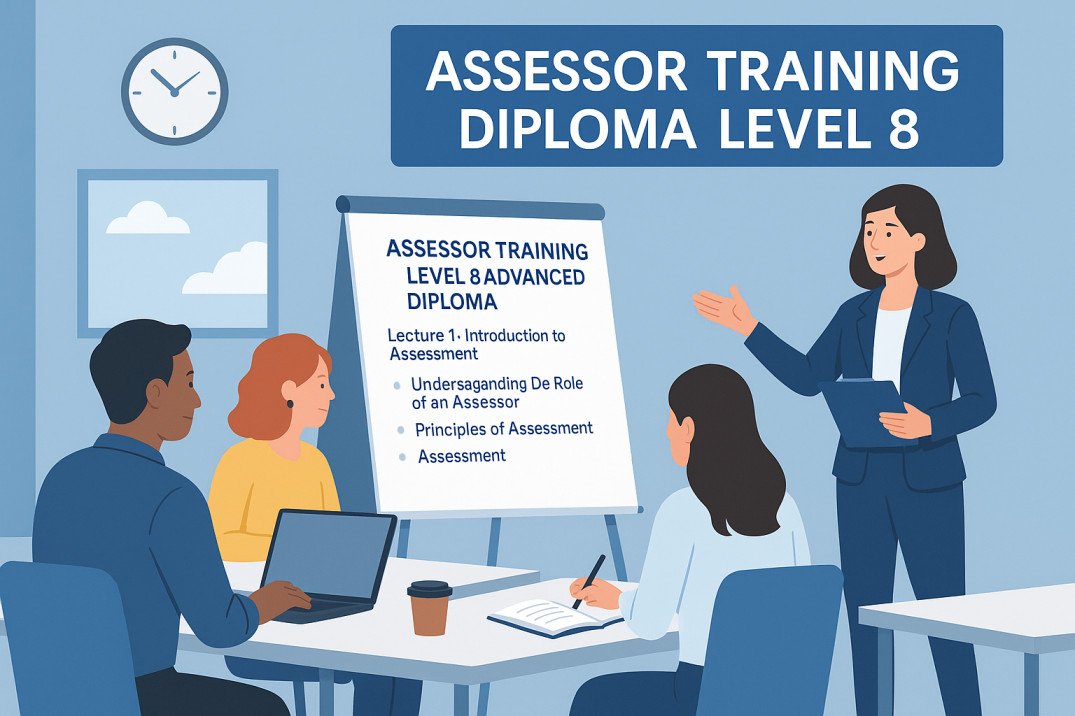 Professional assessor training diploma Level 8 with learners in a UK training setting