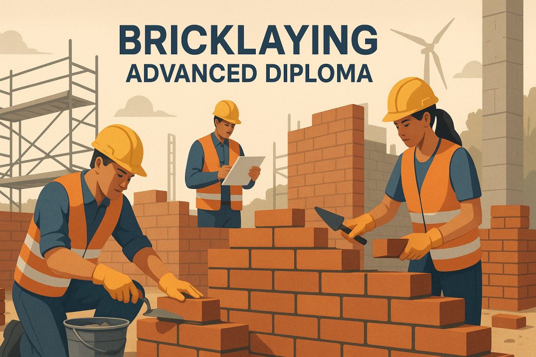 Bricklaying Advanced Diploma Level 8 training with tools and techniques