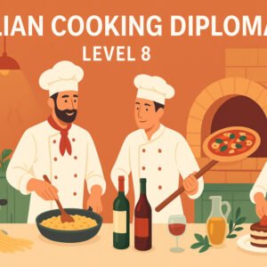Italian cooking diploma course showcasing pasta, pizza, and wine culture