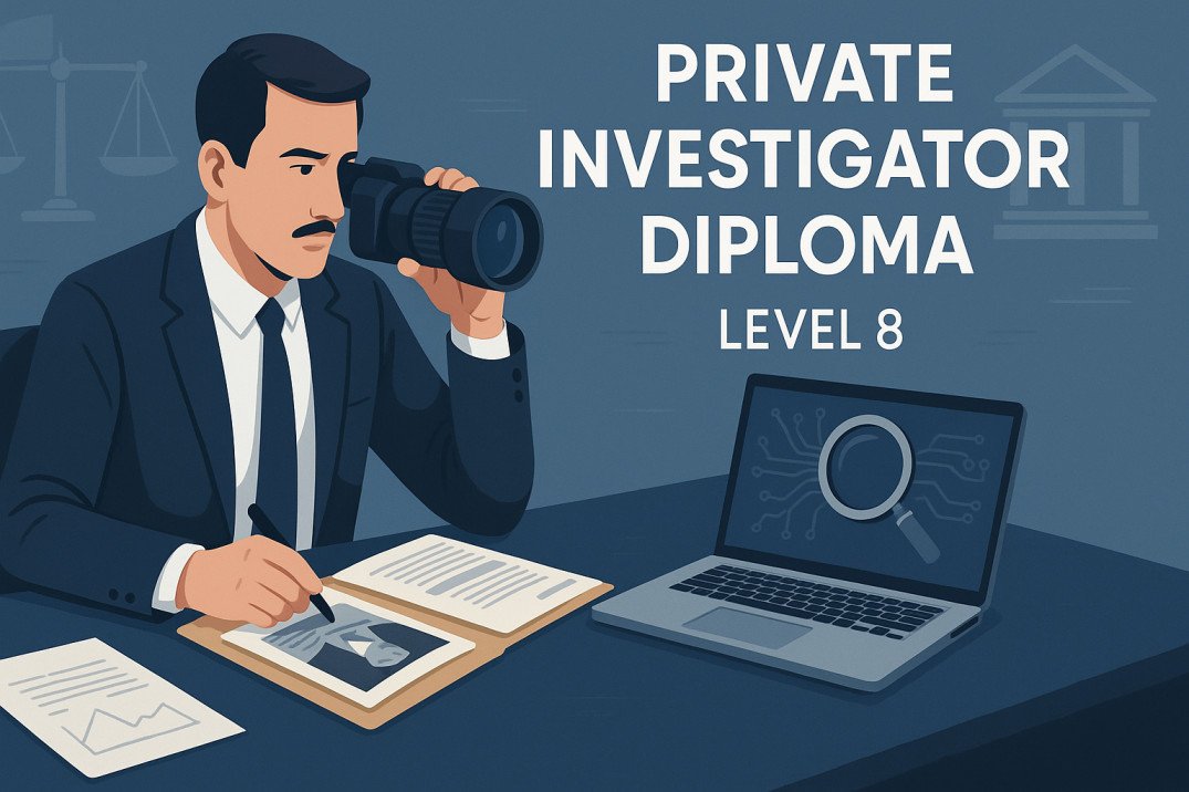 UK private investigator diploma with legal, surveillance, and cyber investigation training